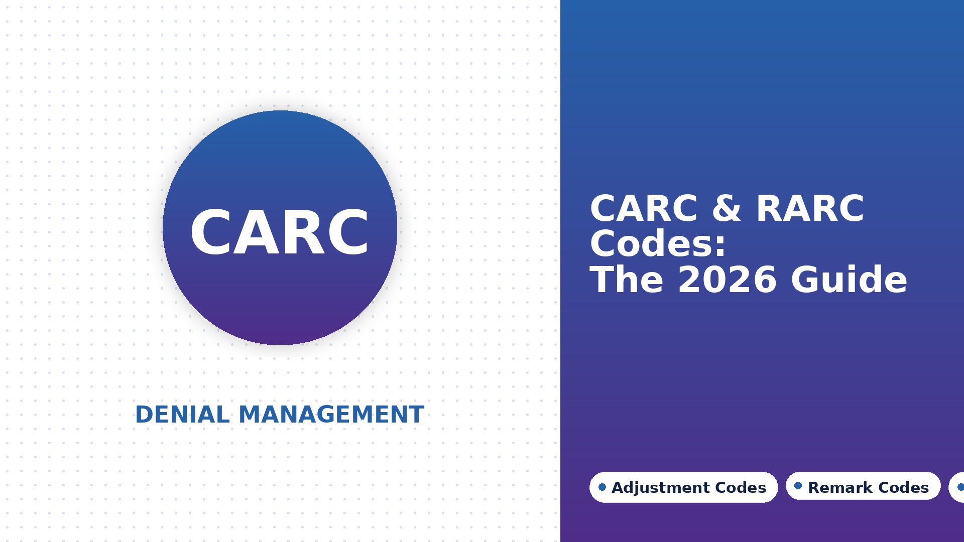 What Is a Claim Adjustment Reason Code (CARC)? A 2026 Guide to CARC & RARC Codes