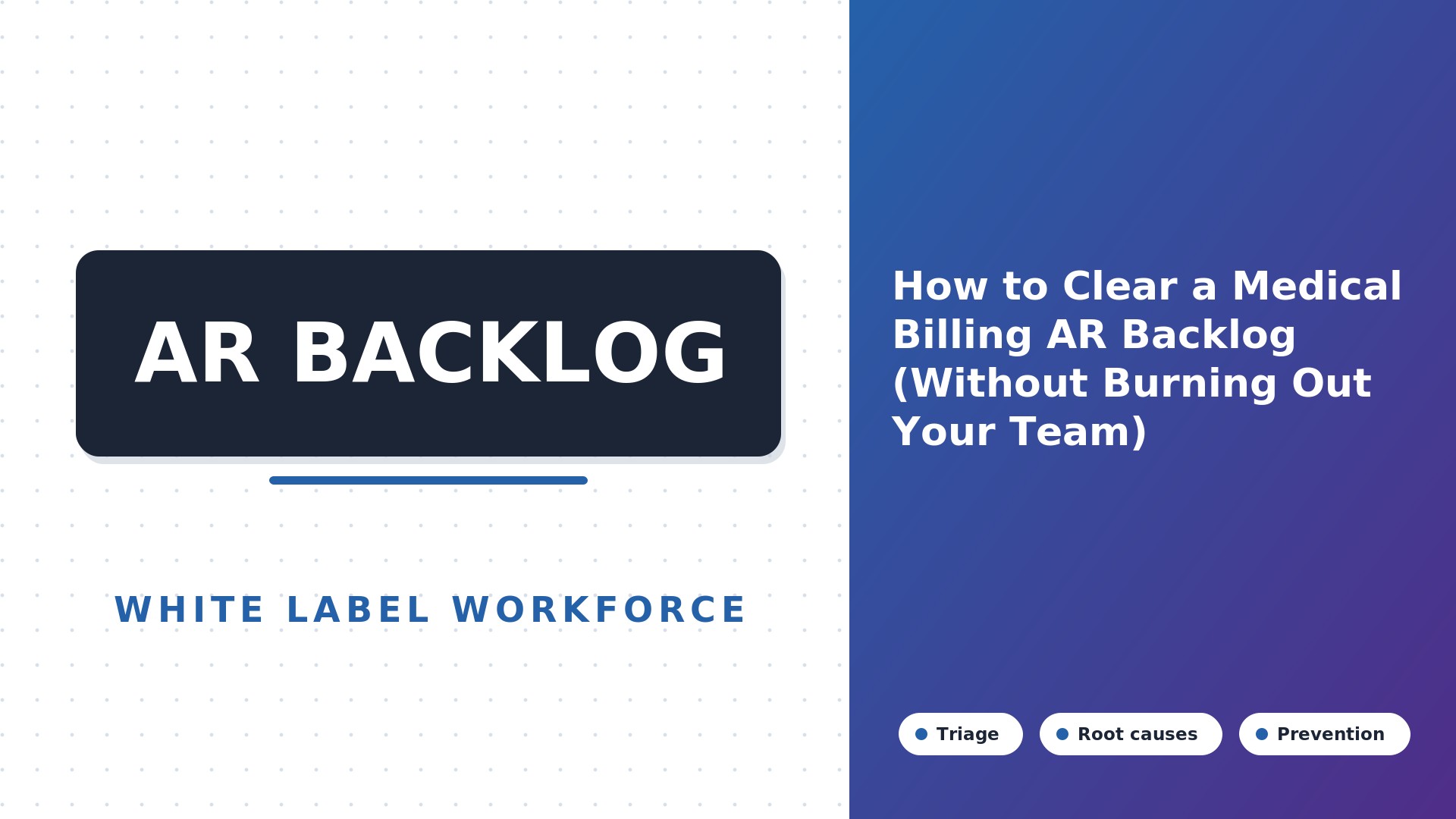 How to Clear a Medical Billing AR Backlog (Without Burning Out Your Team)