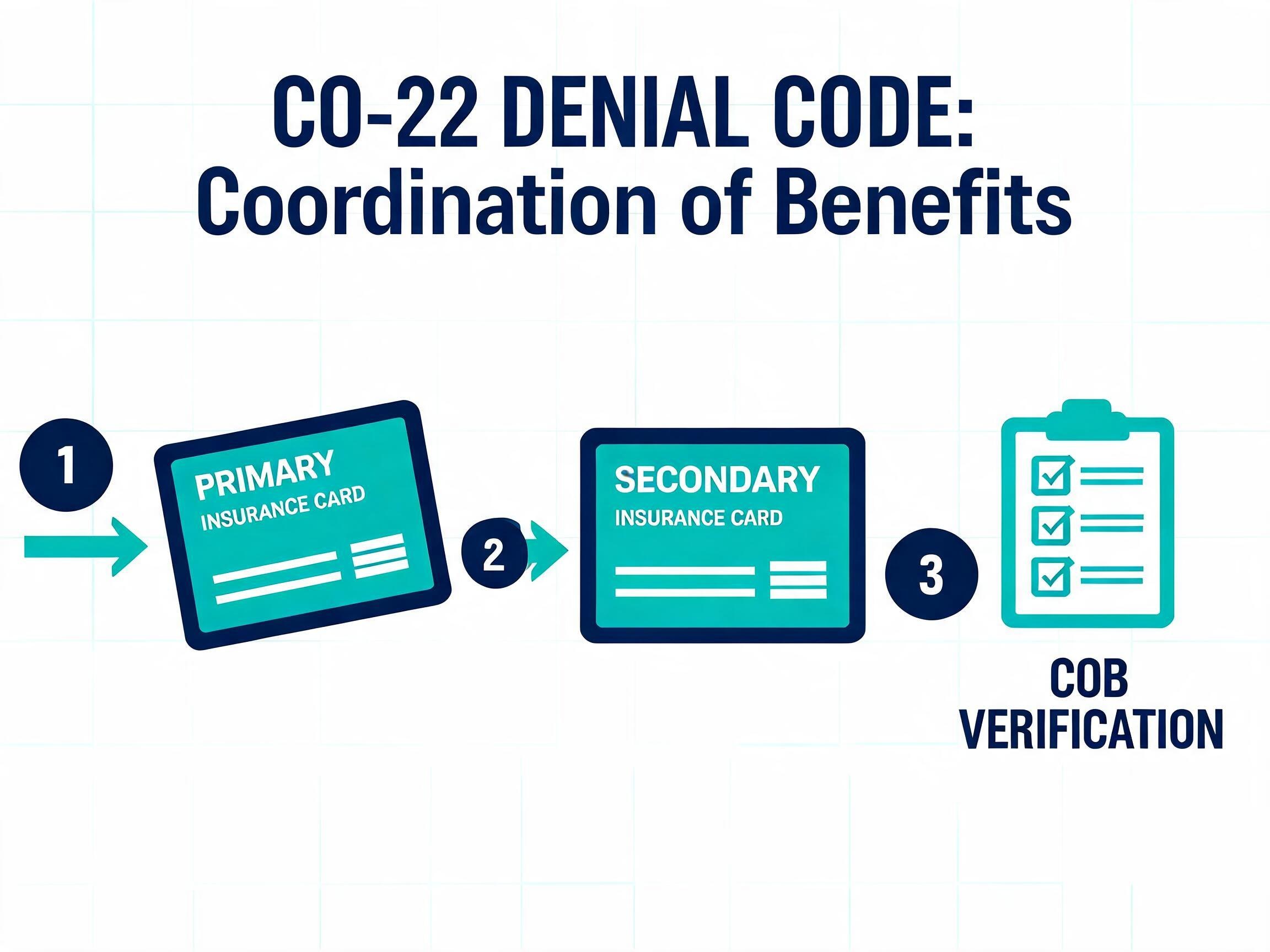 CO-22 denial code coordination of benefits — determining primary vs secondary payer order