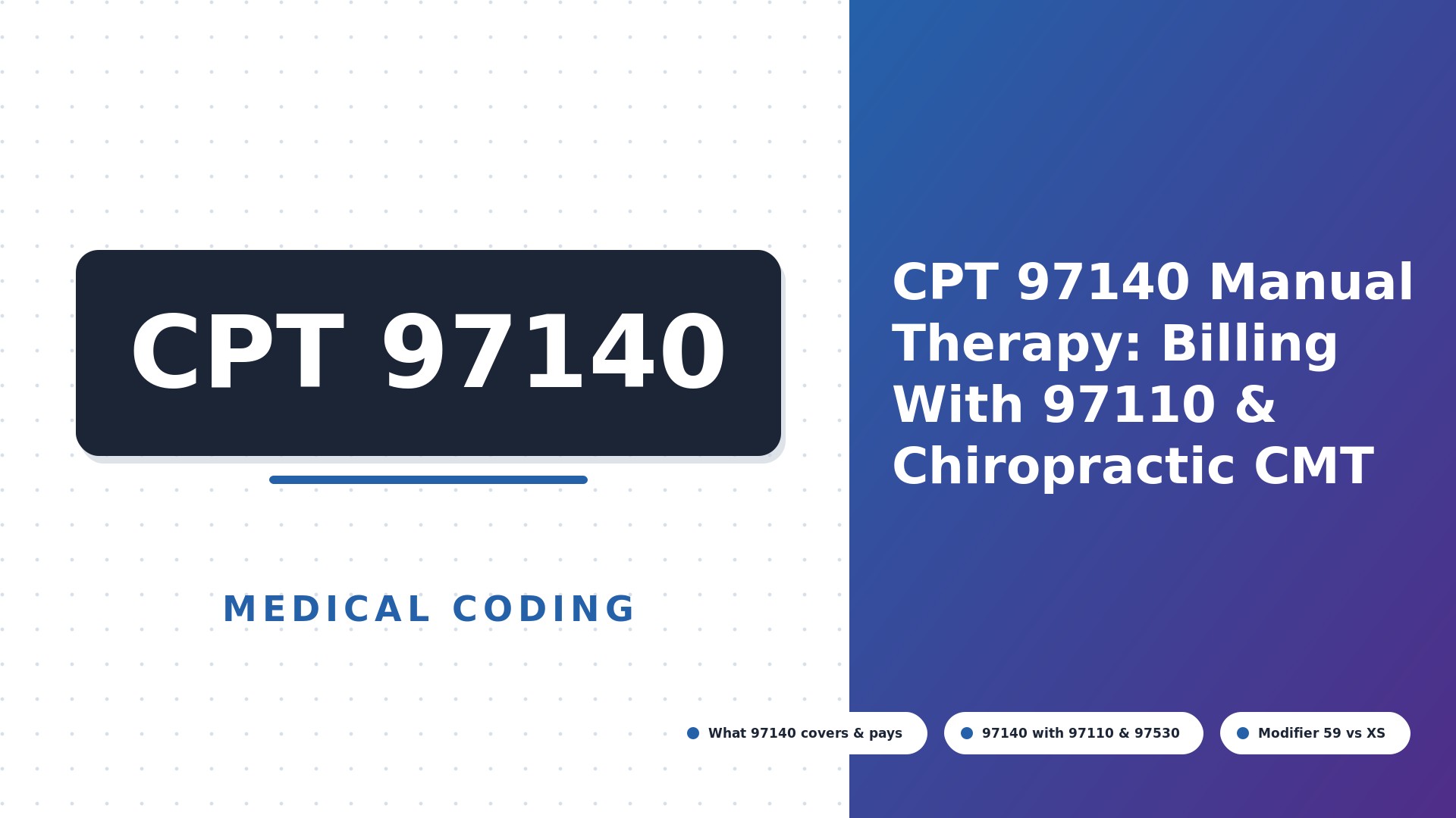 CPT 97140 Manual Therapy: Billing With 97110 & Chiropractic CMT (2026)