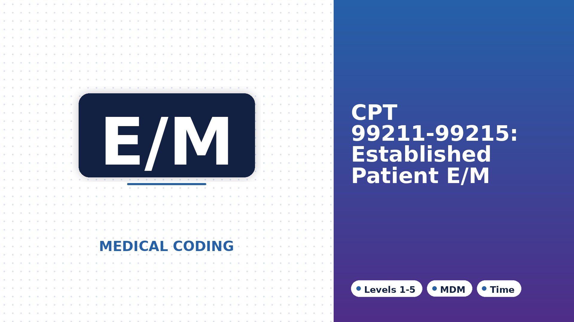 CPT Codes 99211-99215 Explained: Established Patient E/M Billing Guide 2026