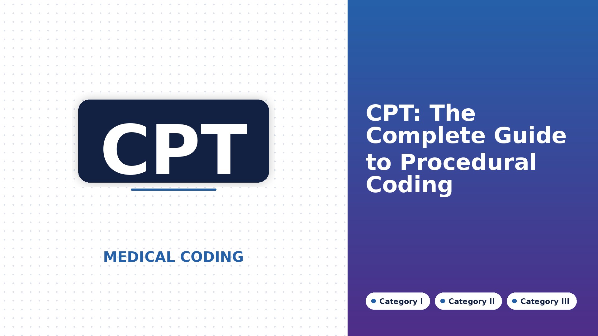 Current Procedural Terminology (CPT): The Complete Guide for Medical Billing Professionals
