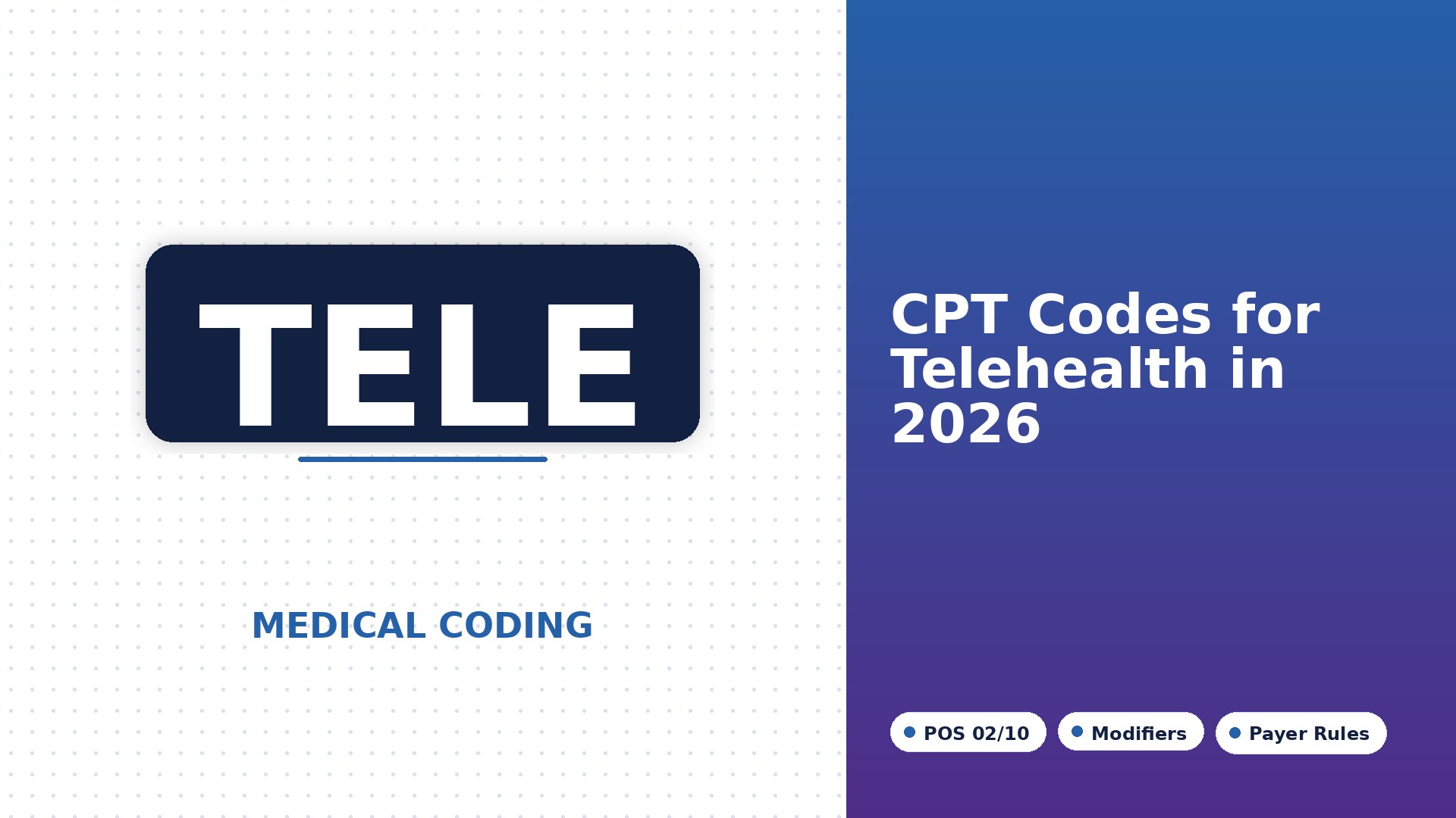 CPT Codes for Telehealth in 2026: A Complete Billing Guide