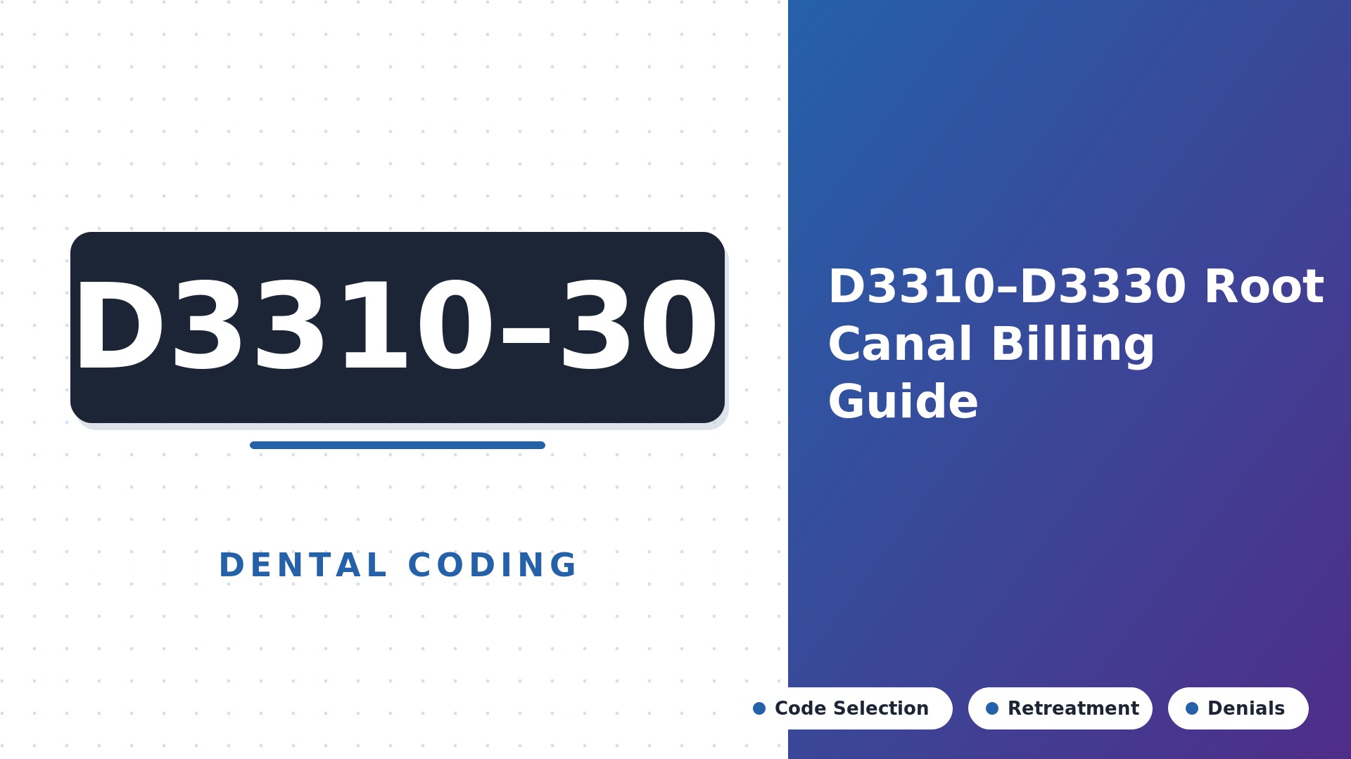 Dental Root Canal Billing: D3310, D3320, and D3330 — Documentation, Denials & Retreatment Coding (2026)