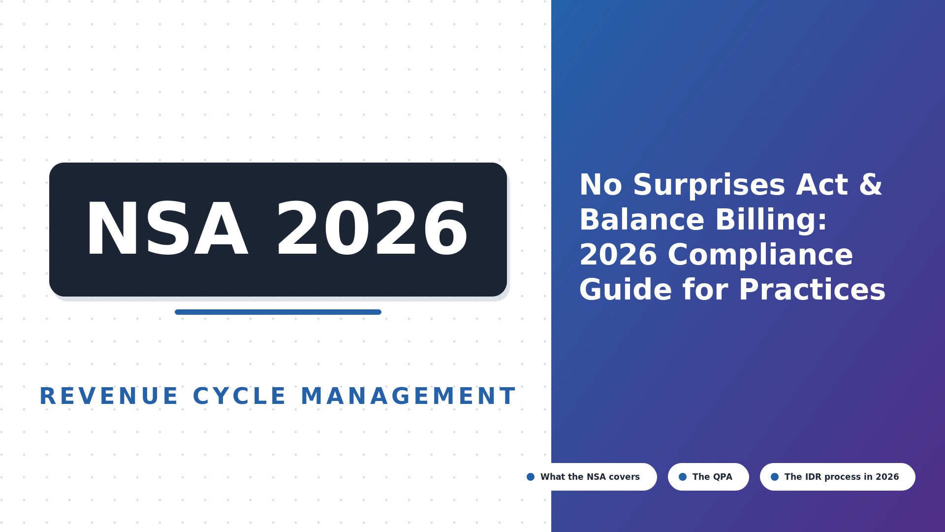 No Surprises Act & Balance Billing: 2026 Compliance Guide for Practices
