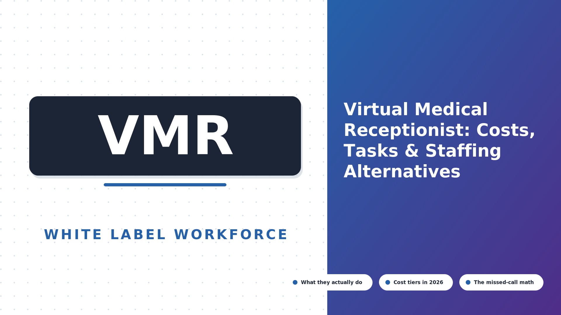 Virtual Medical Receptionist: Costs, Tasks & Staffing Alternatives (2026)