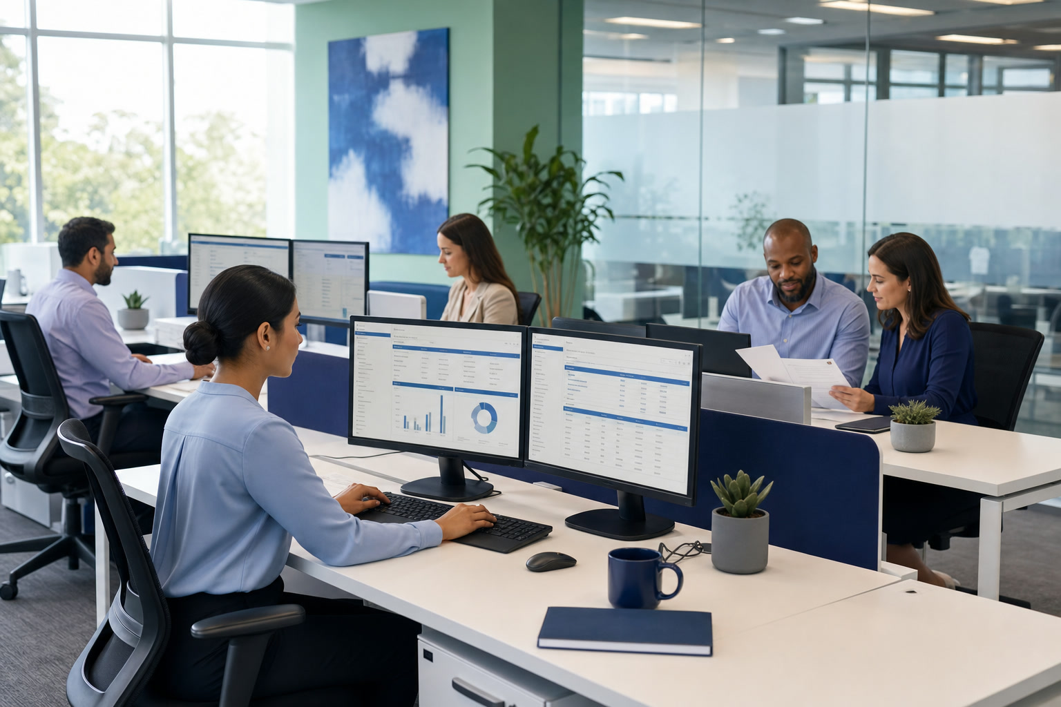 Embedded billing team working inside client systems